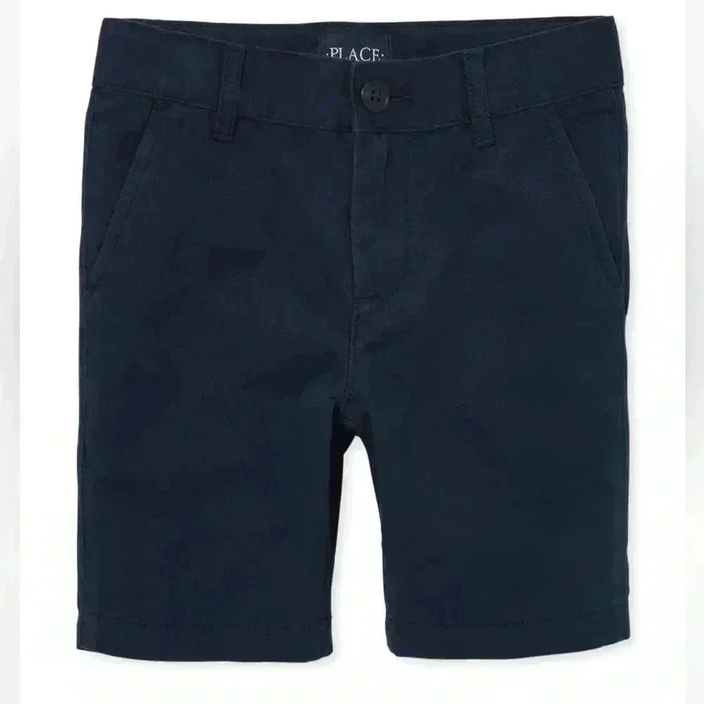 Boys Stretch Chino Shorts - New Navy